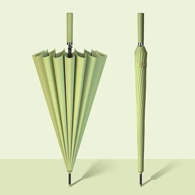 190T Tissu de nylon 16k parapluie droite Automatique à longue poignée Idéal pour les hommes et les femmes