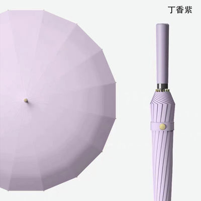 190T Tissu de nylon 16k parapluie droite Automatique à longue poignée Idéal pour les hommes et les femmes