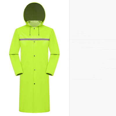 Hommes et femmes Protection du travail Tissu Oxford Long manteau de pluie réfléchissant avec logo personnalisé