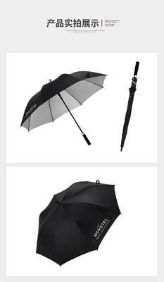 Cadeau personnalisé parapluie à colle argentée à diamètre 90 cm