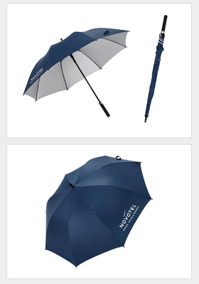 Cadeau personnalisé parapluie à colle argentée à diamètre 90 cm