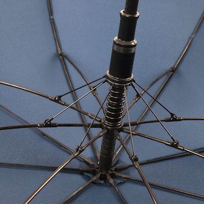 Manche à crochet en bois 8 côtes parapluie avec marque personnalisée de l'entreprise et tissu Pongee 190T