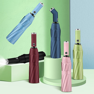 Manche de lampe de poche LED rotative parapluie pliable automatique pour les voyages et la publicité