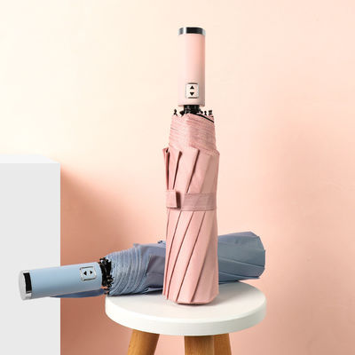 Homme d'affaires grand parapluie double à 10 os avec poignée de millet et tissu de nylon 190T