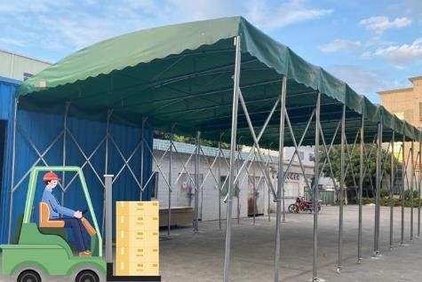 Canopy télescopique pour les grandes activités du site mobile Push Rapong