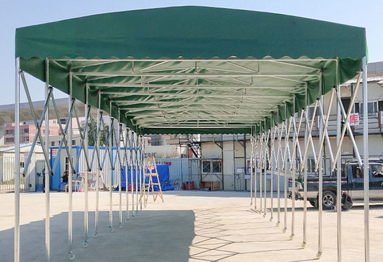 Tente rétractable pour activités extérieures Tarpaulin Installation extérieure Tente mobile