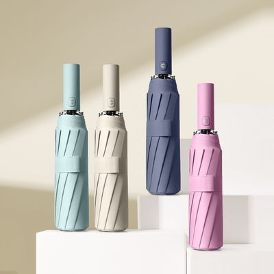 Parapluie pliable automatique 12k écran solaire en vinyle grand pour la protection solaire et la publicité