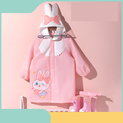 Jeunes filles jardin d'enfants Large bordure imperméable avec joli dessin animé lapin design EVA Matériau