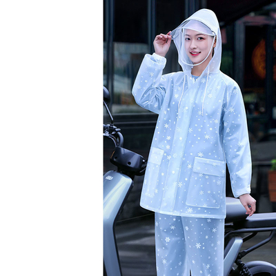 Tissu en PVC épaissit manteau de pluie pantalon de pluie costume pour hommes et femmes Impression de logo sur mesure