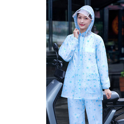 Tissu en PVC épaissit manteau de pluie pantalon de pluie costume pour hommes et femmes Impression de logo sur mesure