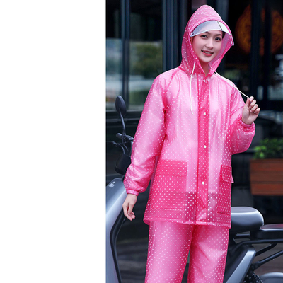 Tissu en PVC épaissit manteau de pluie pantalon de pluie costume pour hommes et femmes Impression de logo sur mesure