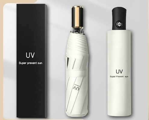 Style de design minimaliste Automatique trois fois dix os pliable Soleil parapluie étanche