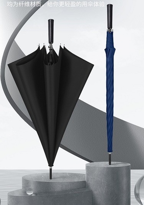 Cadeau d'affaires parapluie droite avec imprimés sur mesure et matériau léger en fibre de carbone