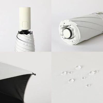 Hommes et femmes cadre en fibre de verre triple pliable compact Parapluie solaire UV pour les voyages