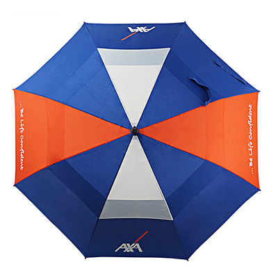 Parapluie de golf personnalisé étanche au vent de 30 pouces avec imprimés de logo de marque et doubles couches