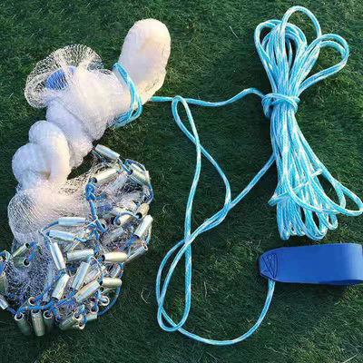 Réseau de pêche en nylon de 6 pieds à nœud unique, en chaîne de fer soudé, avec matériau durable