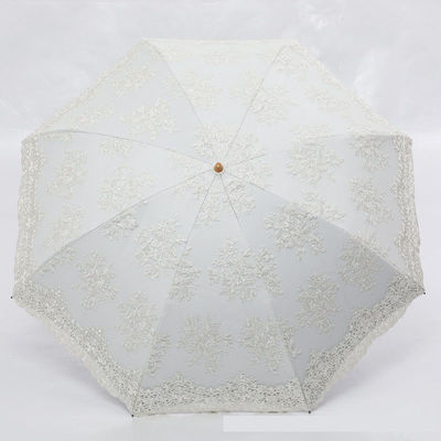 Lace Broderie Princesse Parapluie 2-3 Remplaçable Contrôle manuel Parfait pour la pluie et le soleil