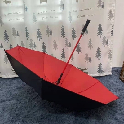 Parapluie de golf droit avec ouverture automatique et revêtement noir en fibre de verre