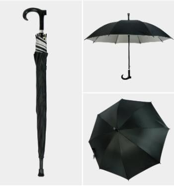 108 cm de diamètre ouvert, parapluie droite, bâton de marche avec choix de motifs réfléchissants