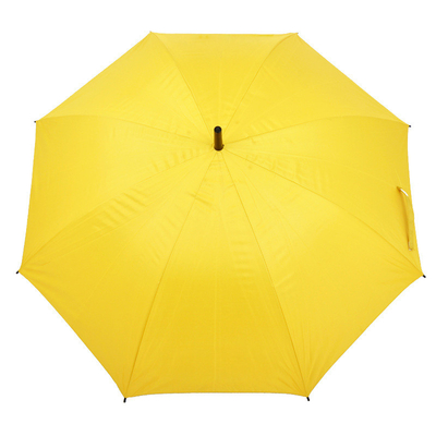 Couleur personnalisée Logo jaune vif parapluie de golf RPET pour les activités de plein air