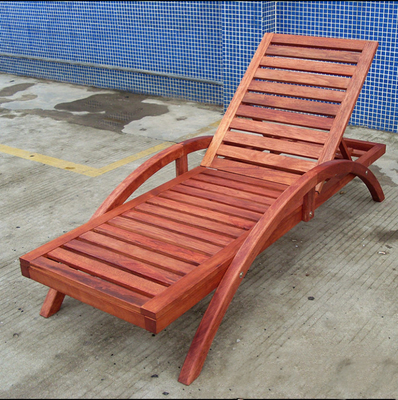 Meubles d'extérieur de détente fauteuil roulant en bois de pin pour des sièges décontractés sur la plage ou la piscine