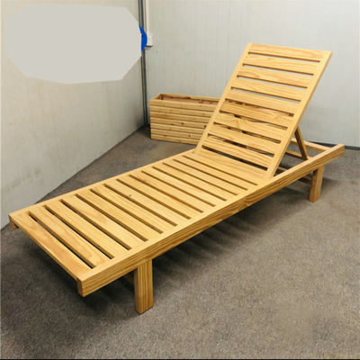 Meubles d'extérieur de détente fauteuil roulant en bois de pin pour des sièges décontractés sur la plage ou la piscine