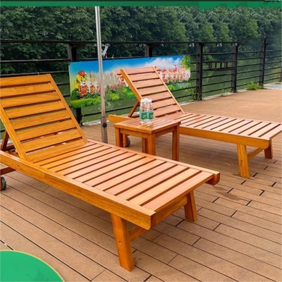 Meubles d'extérieur de détente fauteuil roulant en bois de pin pour des sièges décontractés sur la plage ou la piscine