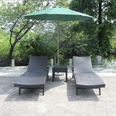 Chaise de salon en rotin en extérieur balcon pliable Lit inclinable pour villa et piscine