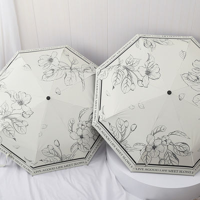 Dual fonction parapluie française pour femmes automatique pliable écran solaire et protection contre la pluie