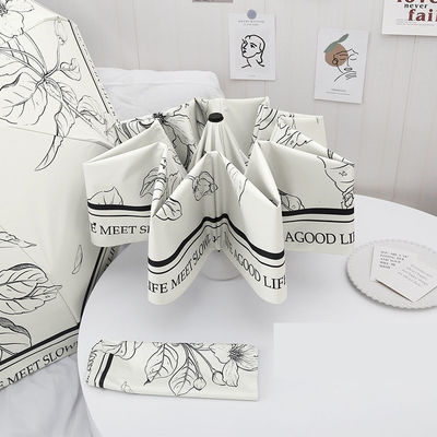 Dual fonction parapluie française pour femmes automatique pliable écran solaire et protection contre la pluie