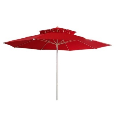 Meubles d'extérieur Parapluie en fibre double de 2,5 m pour protection solaire et étanche au vent