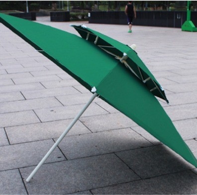Meubles d'extérieur Parapluie en fibre double de 2,5 m pour protection solaire et étanche au vent