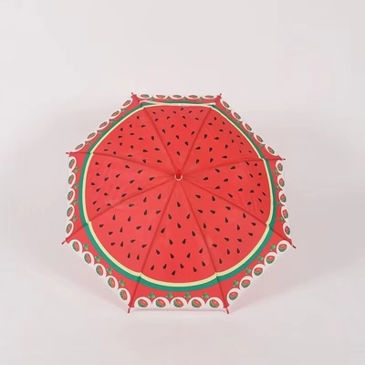 Manche courbée droit Impression de fruits parapluie pour enfant Création créative pour cadeau pour enfants