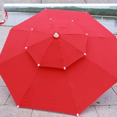 Meubles d'extérieur Parapluie en fibre double de 2,5 m pour protection solaire et étanche au vent