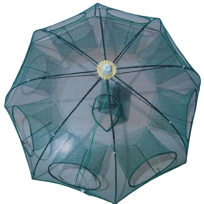 Réseau de parapluie de cage à poissons pliable multicouche pour cage à crevettes en plastique/métal par filet