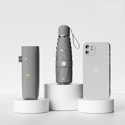 Protection contre les rayons UV Pour femmes, pluie et soleil Double parapluie Vinyle avec commande manuelle