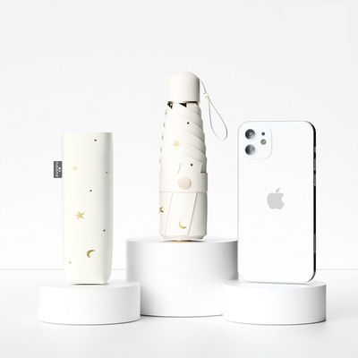 Protection contre les rayons UV Pour femmes, pluie et soleil Double parapluie Vinyle avec commande manuelle