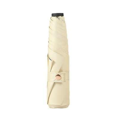 Matériau Pongee 5K 19 pouces parapluie japonaise triple pliable pour la pluie et la protection solaire