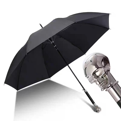 Tête d'animal japonaise Noir parapluie à barres droites personnalisée pour les personnalités créatives