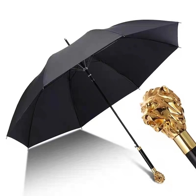 Tête d'animal japonaise Noir parapluie à barres droites personnalisée pour les personnalités créatives