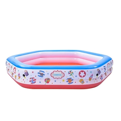 Piscine gonflable familiale pleine taille avec un auvent Construction en tissu oxfordien durable