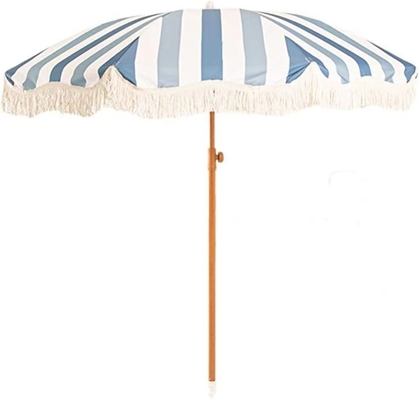Parapluie à rayures jaunes pour usages commerciaux