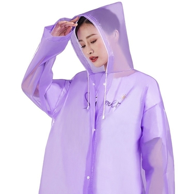 fournitures de pêche 100%EVA Tissu imperméable à l'eau manteau de pluie avec logo personnalisé et mode léger