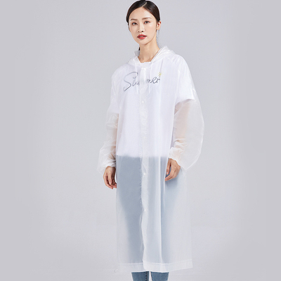fournitures de pêche 100%EVA Tissu imperméable à l'eau manteau de pluie avec logo personnalisé et mode léger
