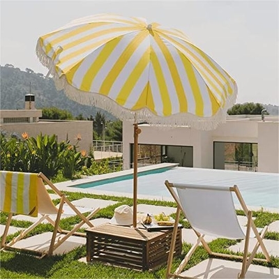 Tente de plage portable anti-UV avec cadre en fibre de verre personnalisé