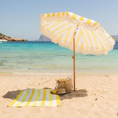 Tente de plage portable anti-UV avec cadre en fibre de verre personnalisé