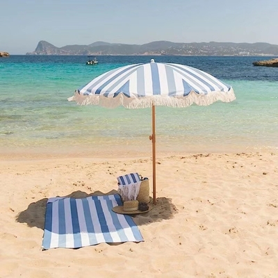 Tente de plage portable anti-UV avec cadre en fibre de verre personnalisé