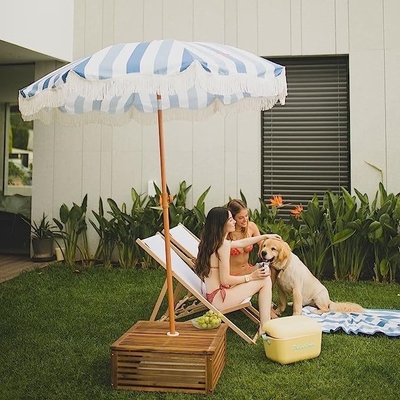 Tente de plage portable anti-UV avec cadre en fibre de verre personnalisé