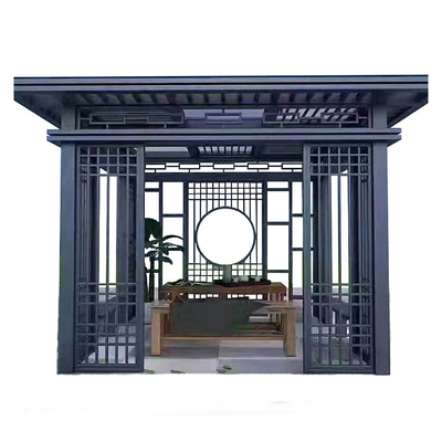 Villa sur mesure Cour d'ombre Pavillon en verre moderne avec un design simple à quatre coins