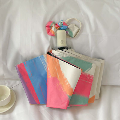 Matériau en tissu de polyester 190T Parapluie semi-automatique Paraguas UV Mini pour extérieur